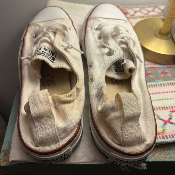 Converse Cream Canvas Low Tops 8 - Picture 2 of 11